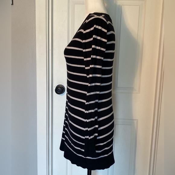 Black & White Striped Sweater Dress - Picture 5 of 7
